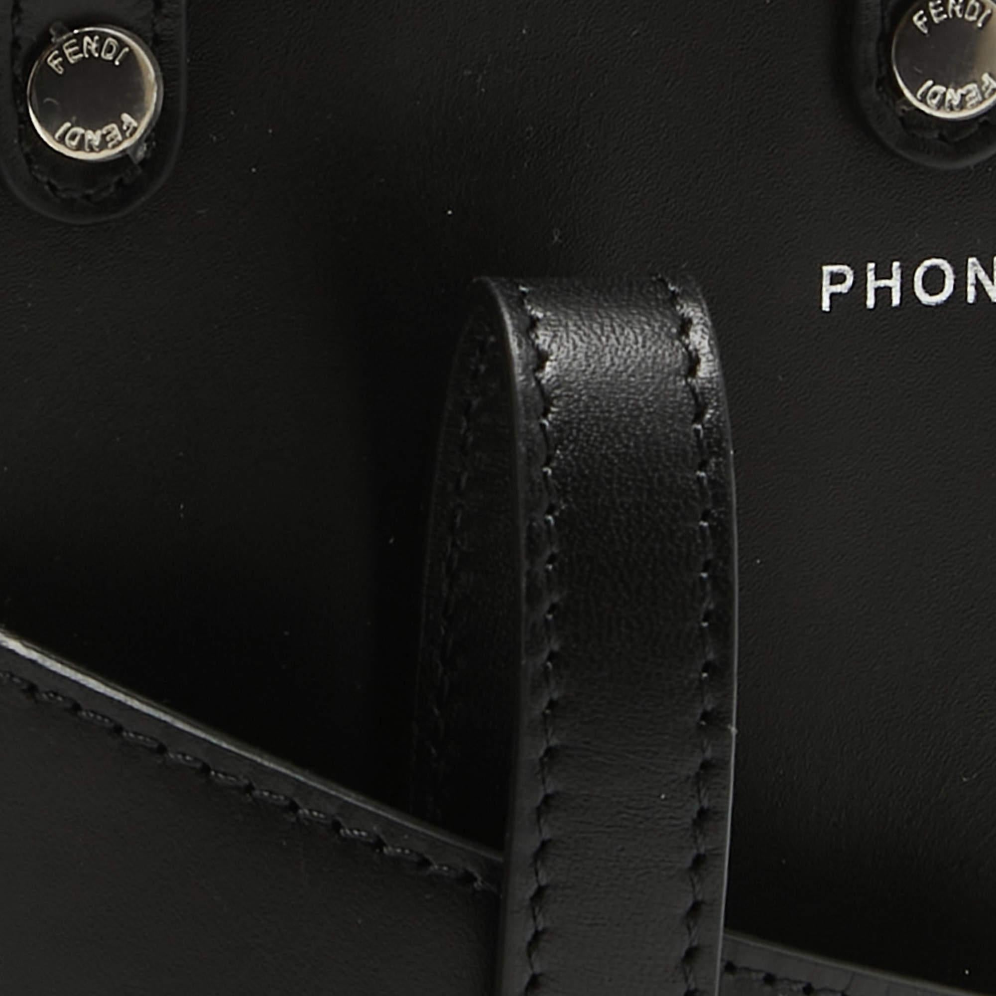 Fendi Black Leather Utility Pouch Belt Bag For Sale 7