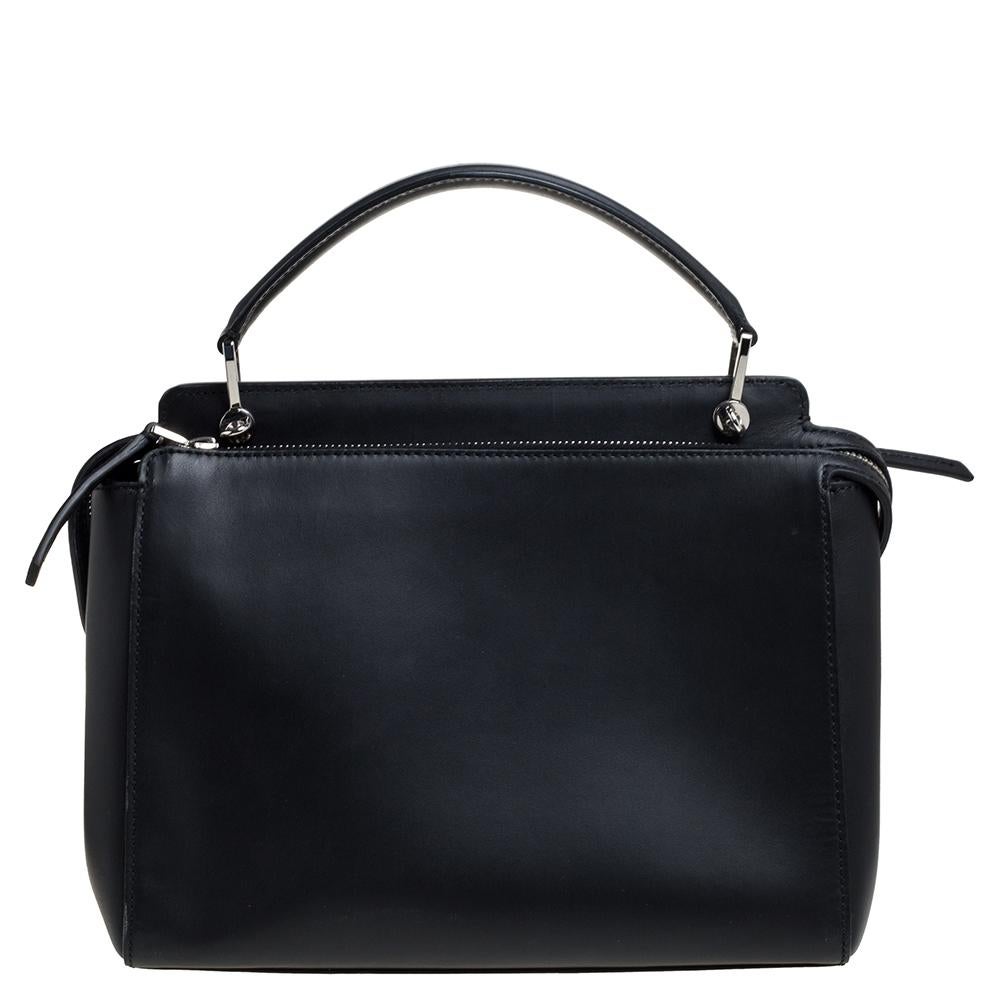 Whether it is a casual evening or a night out with your friends, Fendi extends creations that suits all occasions and outfits. The Dotcom bags from the label were first introduced in their Resort 2016 collection. This bag in a black hue has a