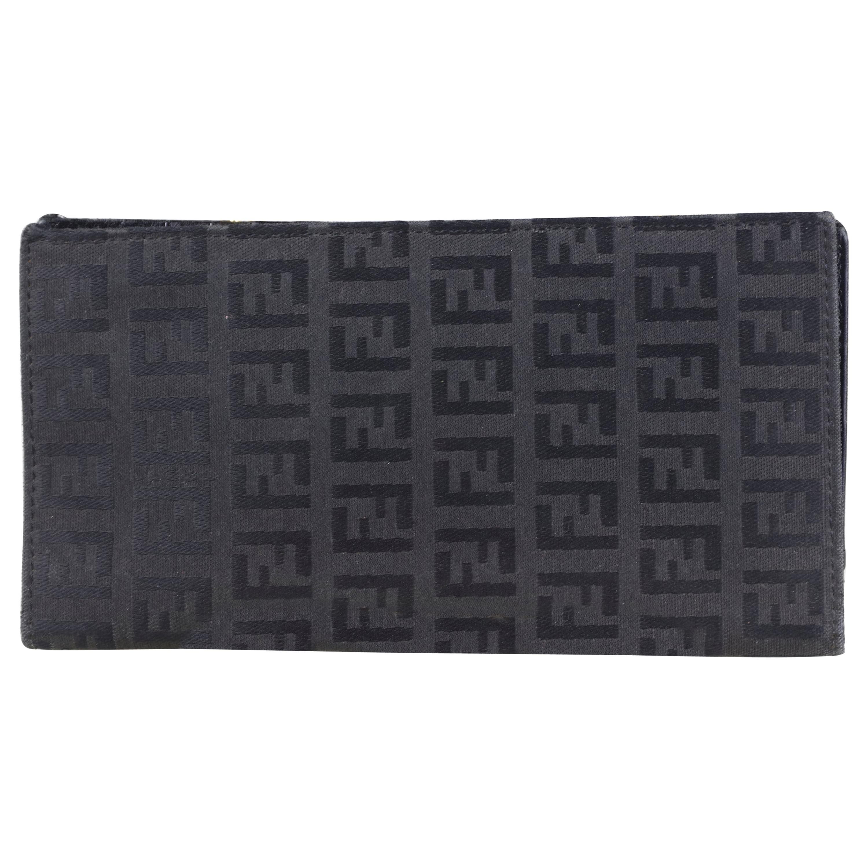 Fendi Black Logo Bill Wallet