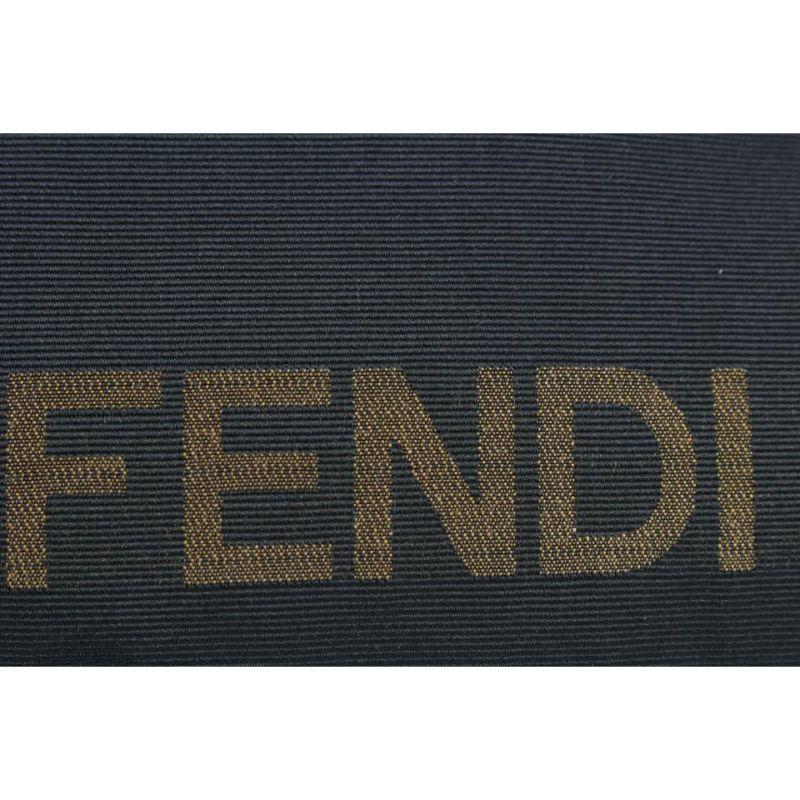 Fendi Black Logo Shopper Tote Bag 104f45 For Sale 7