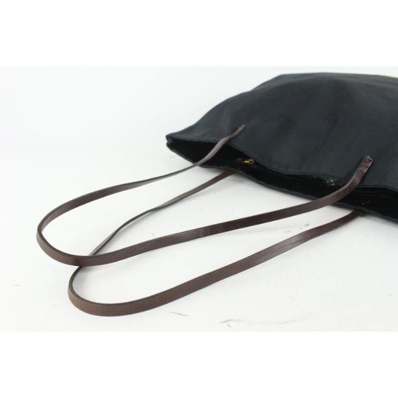 Fendi Black Logo Shopper Tote Bag 104f45 For Sale 2