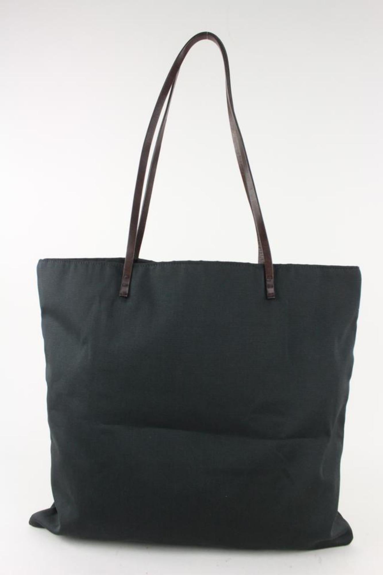 Fendi Black Logo Shopper Tote Bag 104f45 For Sale 3