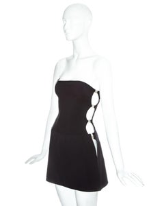 Fendi black lycra bodysuit and skirt set, ss 1997