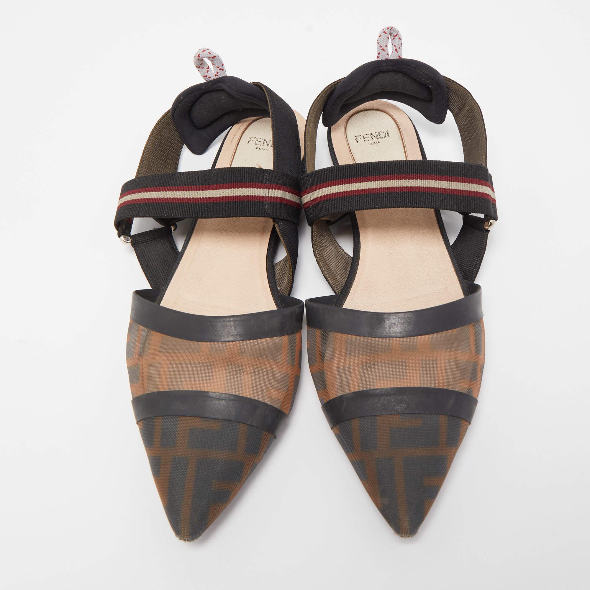These well-crafted Fendi flats have got you covered for all-day plans. They come in a versatile design, and they look great on the feet.

Includes: Original Box, Info Booklet
