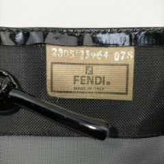Fendi Black Mesh FF Logo Shopper Tote Bag 863431