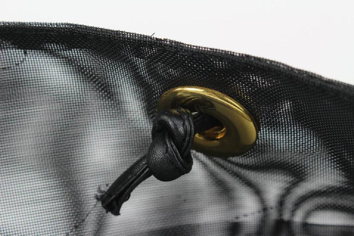 Fendi Black Mesh Logo Shopper Tote Bag 1025f18 2