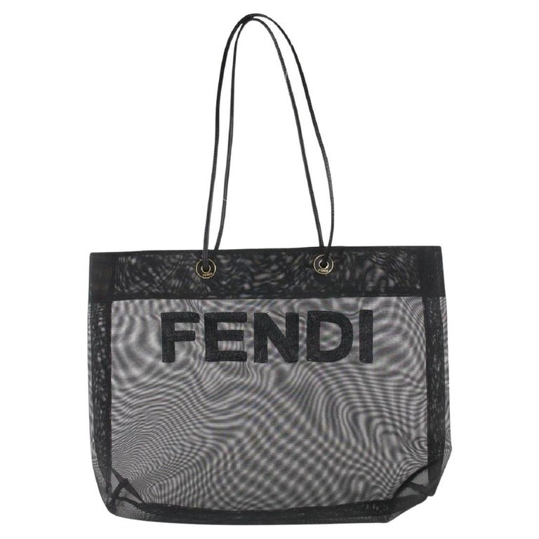 Fendi Black Monogram FF Zucca Shopper Tote Bag 863411 For Sale at 1stDibs
