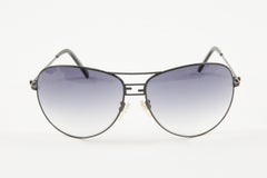 Lunettes de soleil Fendi à monture « Pilot » en métal noir