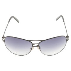 Lunettes de soleil Fendi à monture « Pilot » en métal noir