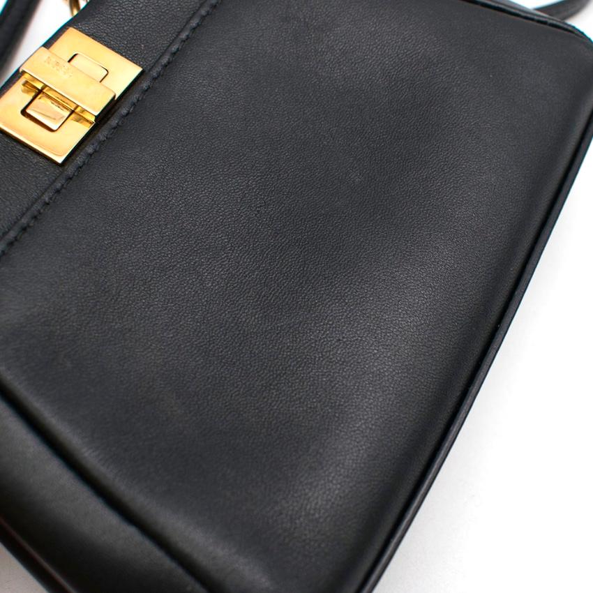 Fendi Black Micro Peekaboo Leather Shoulder Bag For Sale 1
