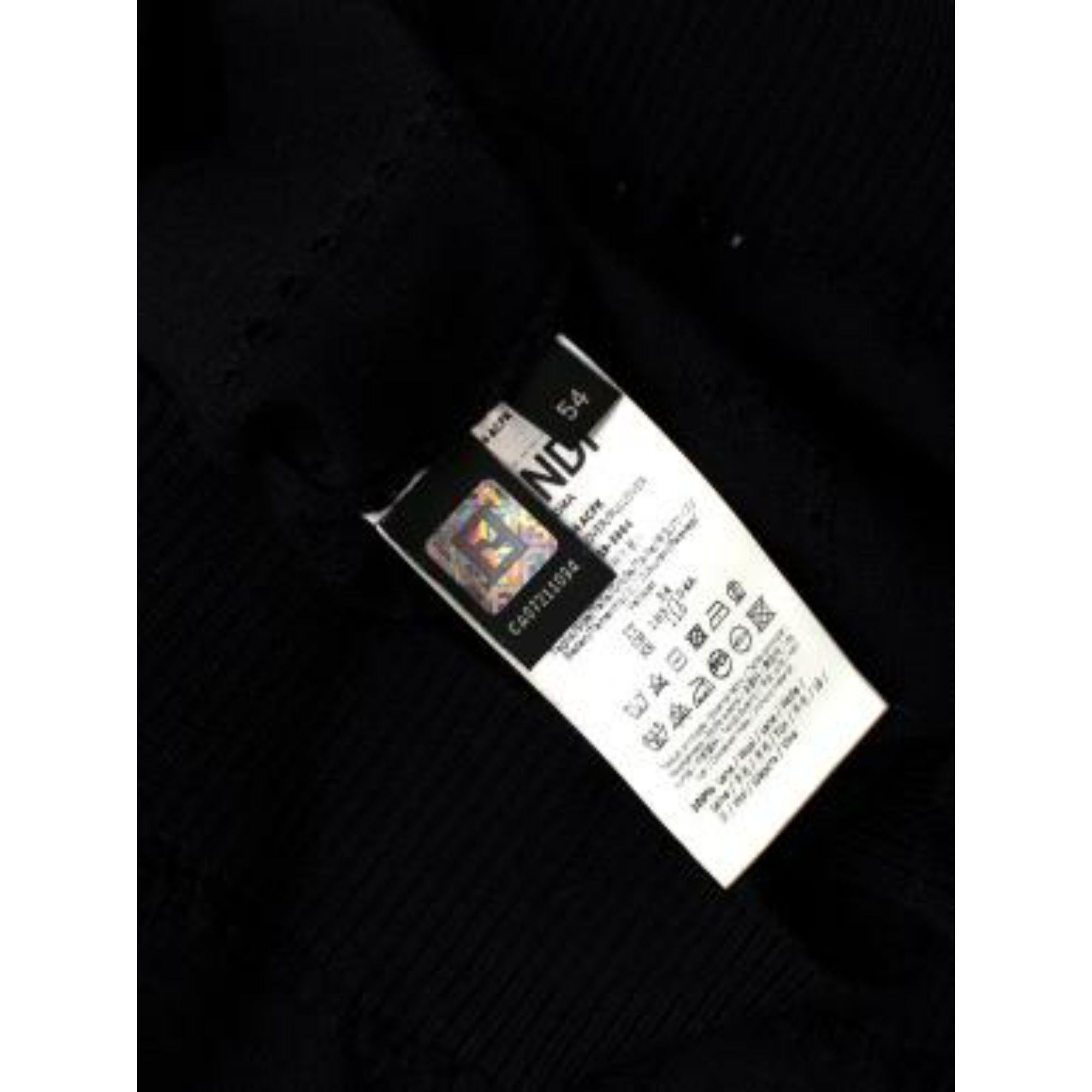 Fendi Black Mid Weight Check Knit Jumper For Sale 2