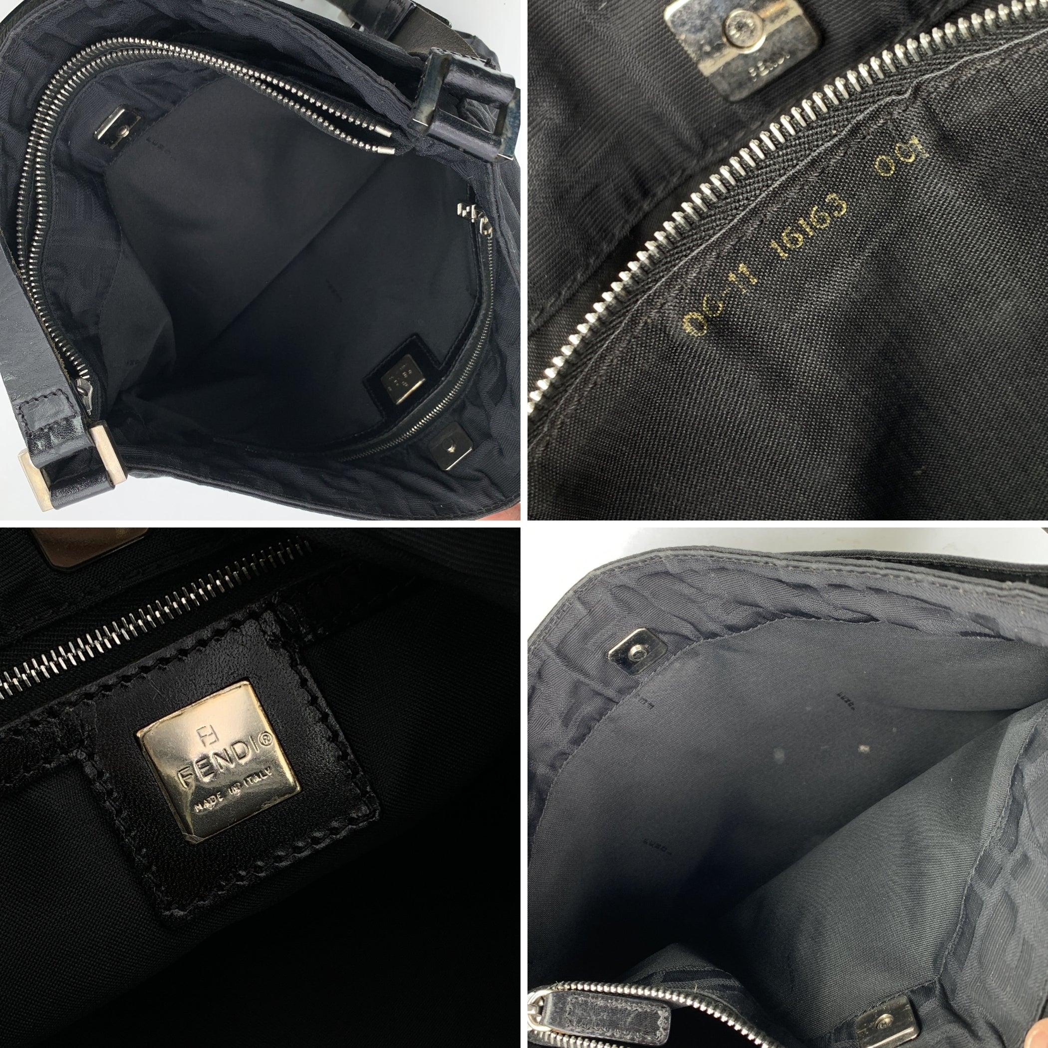 Fendi Black Monogram Canvas Cut Out FF Logo Tote Bag 3