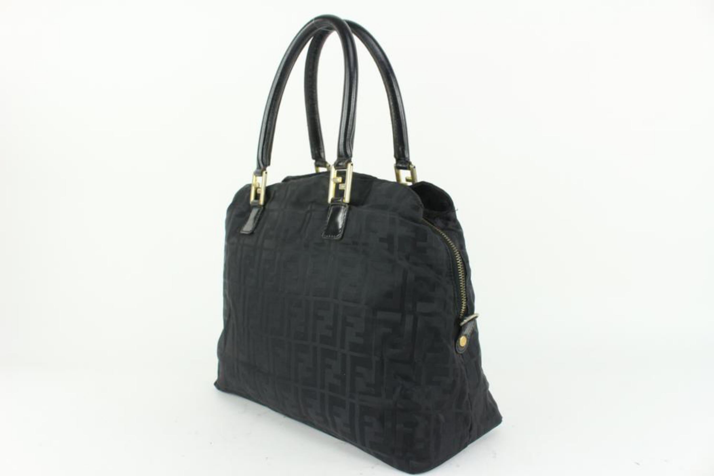 Fendi Black Monogram FF Zucca Dome Bag 927ff54 For Sale 8