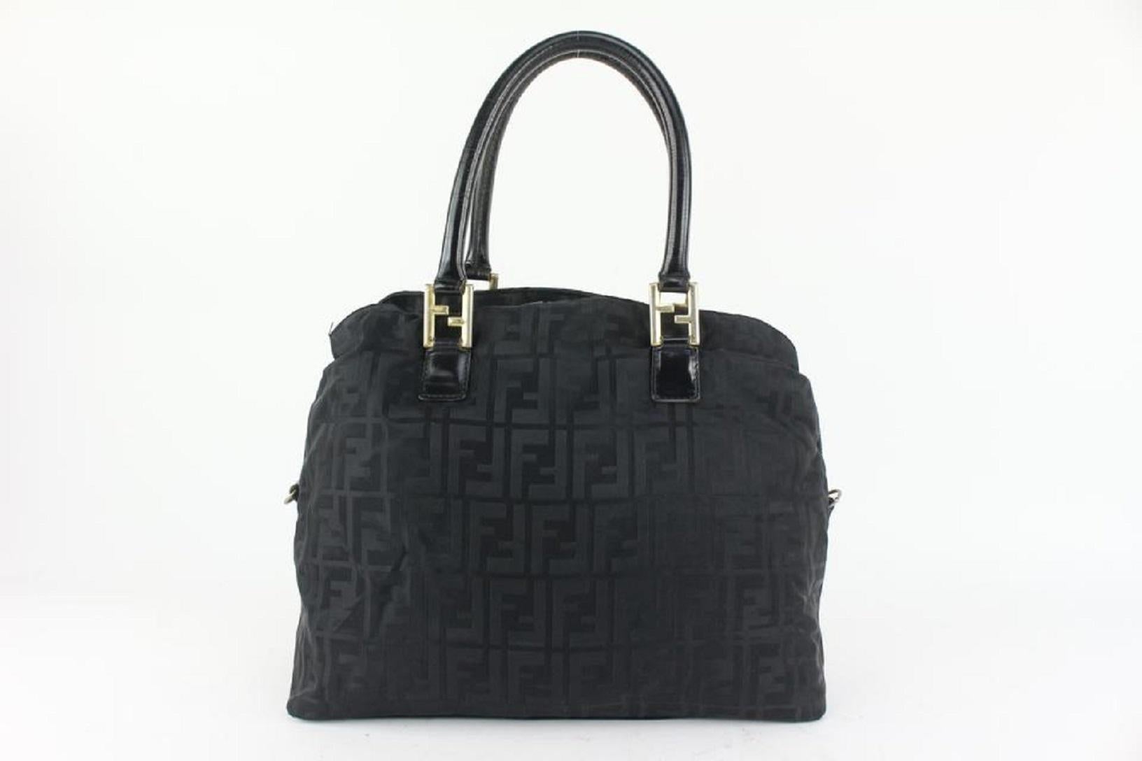 Fendi Black Monogram FF Zucca Dome Bag 927ff54 For Sale 4