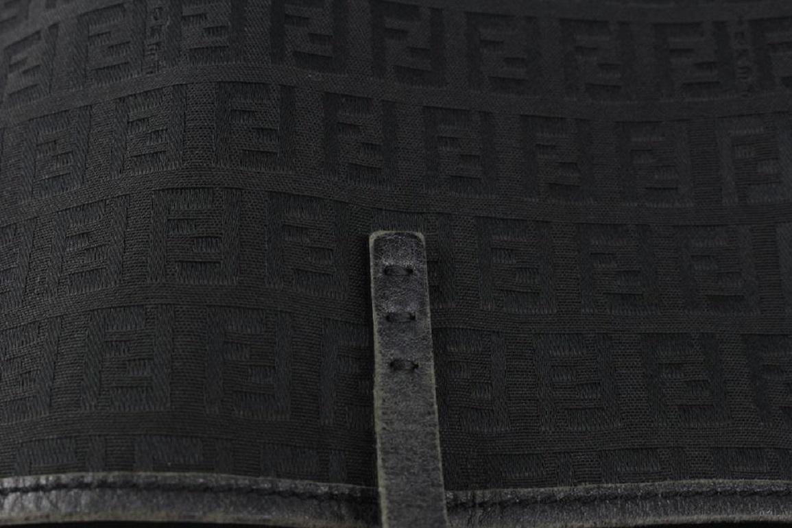 Fendi Black Monogram FF Zucca Roll Shopper Tote Bag 108f14 For Sale 6
