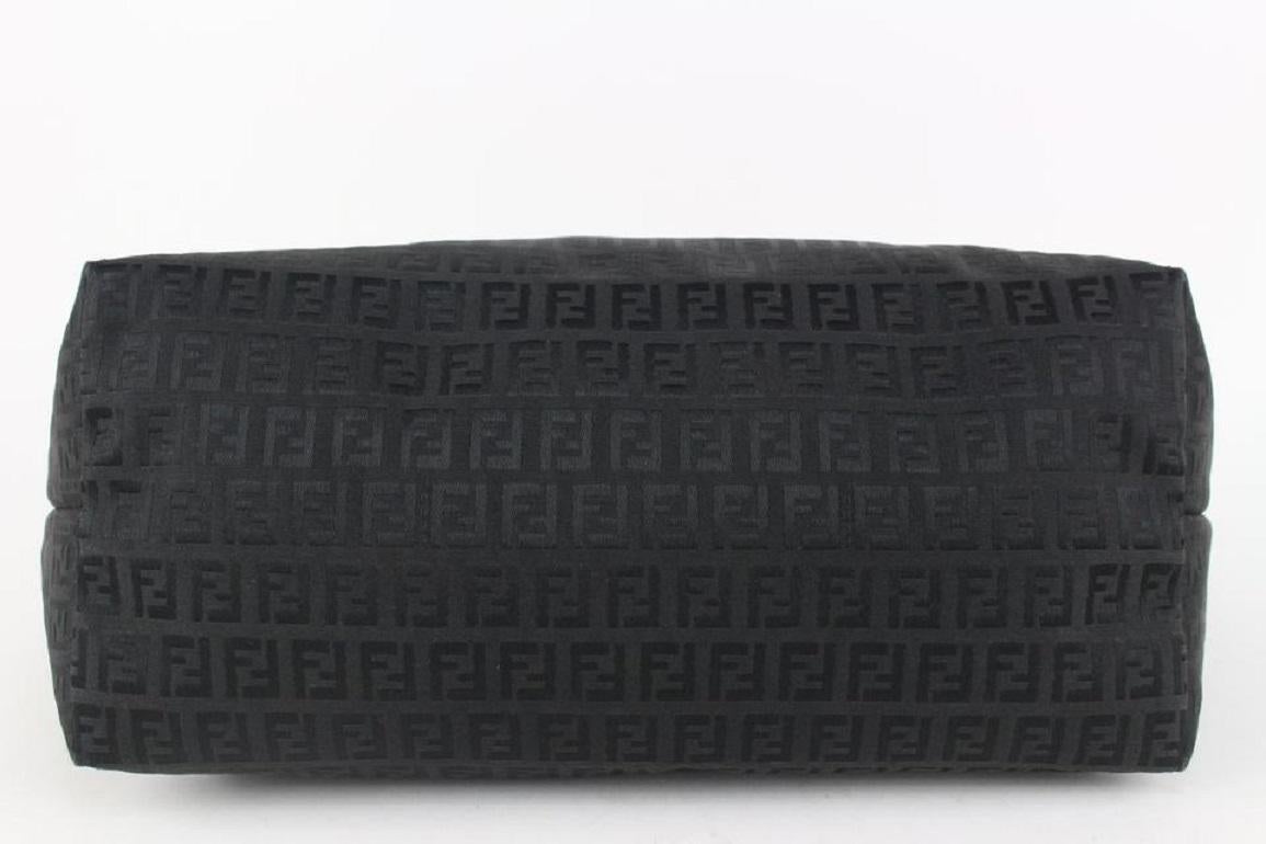 Fendi Black Monogram FF Zucca Roll Shopper Tote Bag 108f14 For Sale 2