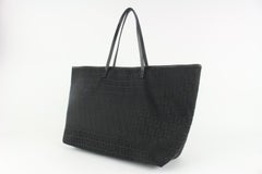 Fendi Black Monogram FF Zucca Roll Tote Bag 1123F35