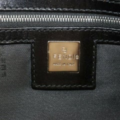 Fendi Black Monogram FF Zucca Shopper Tote Bag 863411