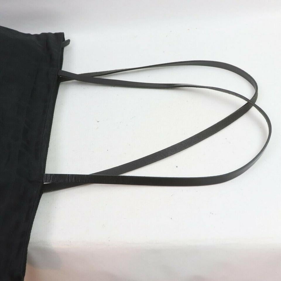 Fendi Noir Monogramme FF Zucca Shopper Tote Bag 863411  en vente 1