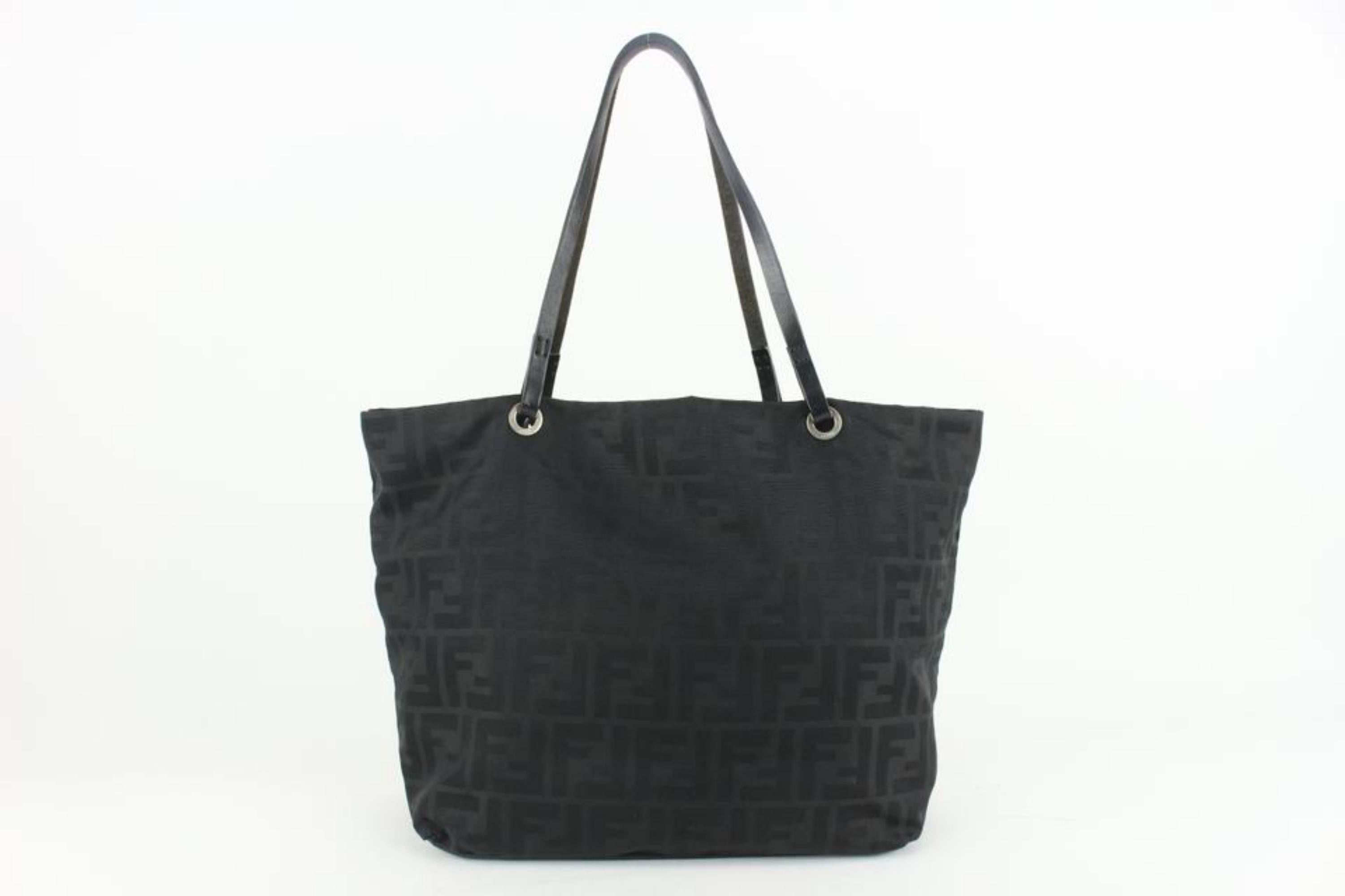 Fendi Black Monogram FF Zucca Tote Bag 115f8 at 1stDibs
