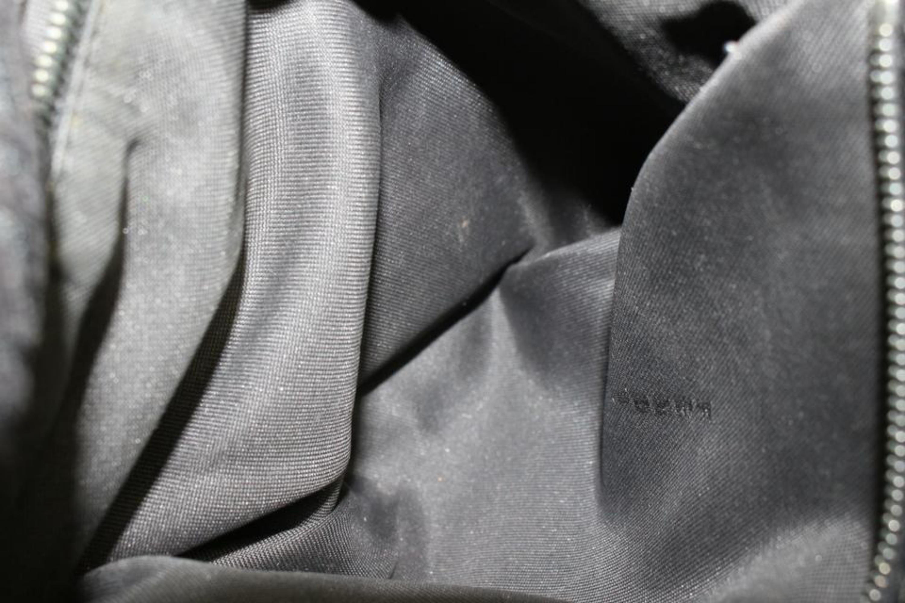 Fendi Black Monogram FF Zucchino Mama Baguette Shoulder bag 84f418s For Sale 8