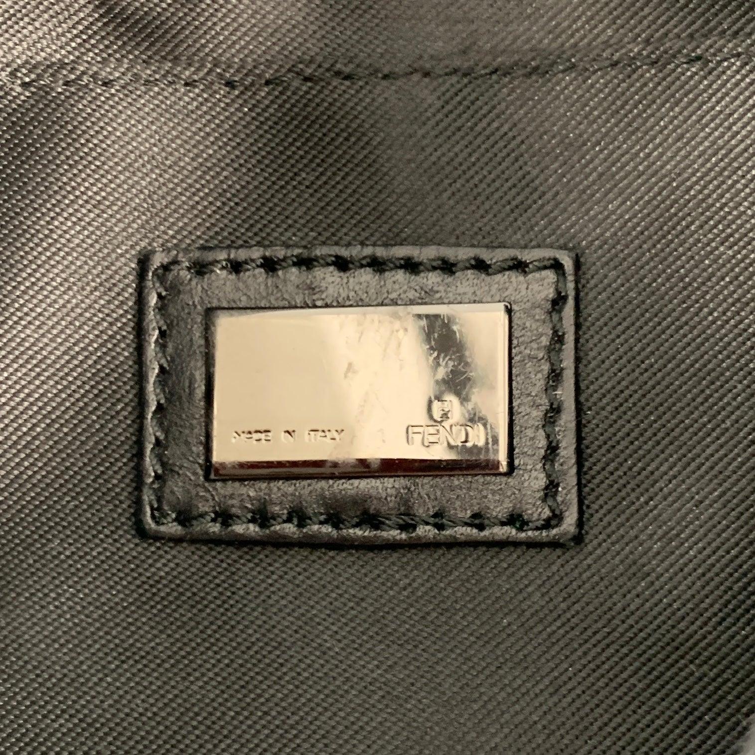 FENDI Black Monogram Handbag For Sale 3