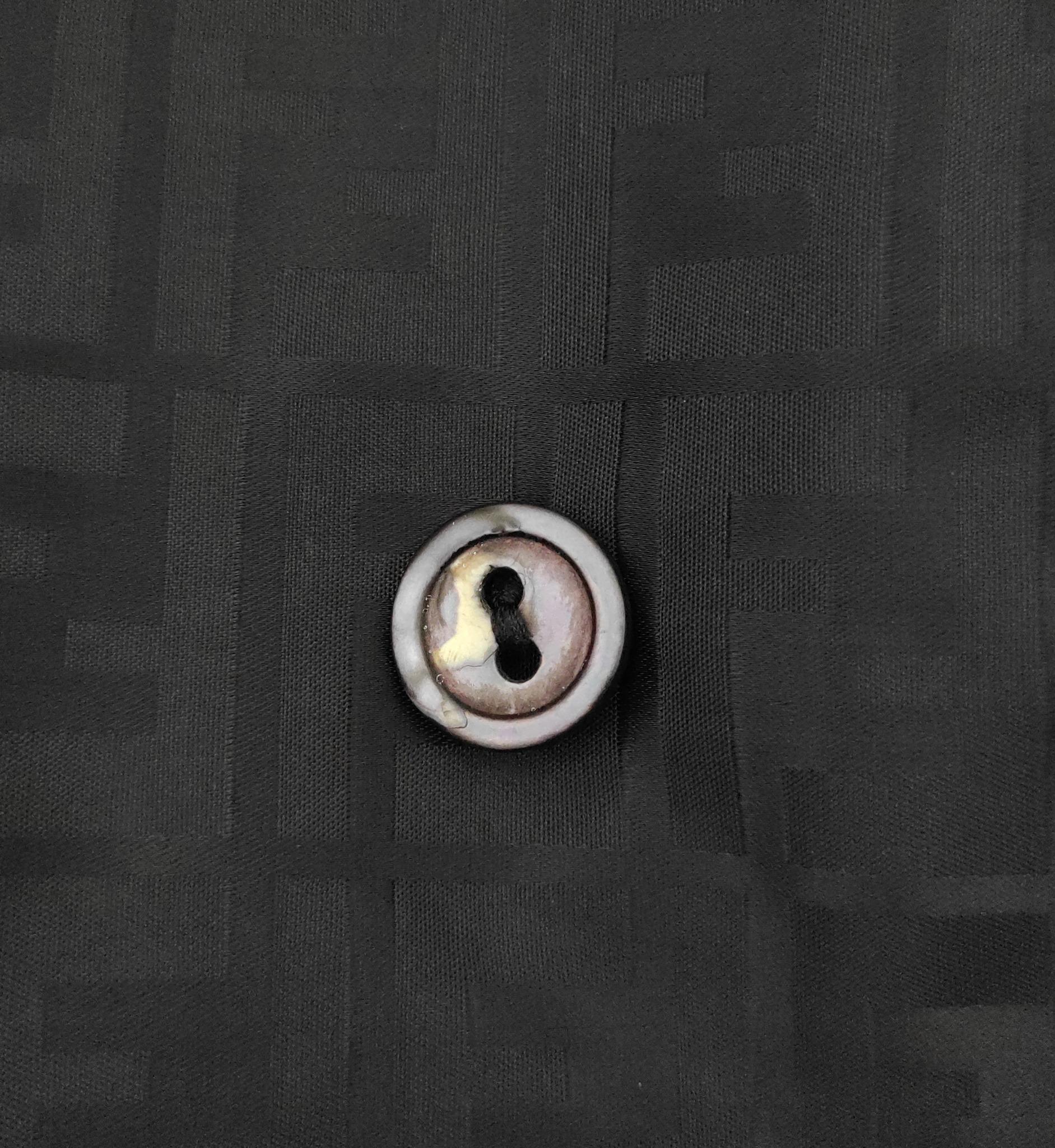 Fendi black monogram trench coat 1990s For Sale 2