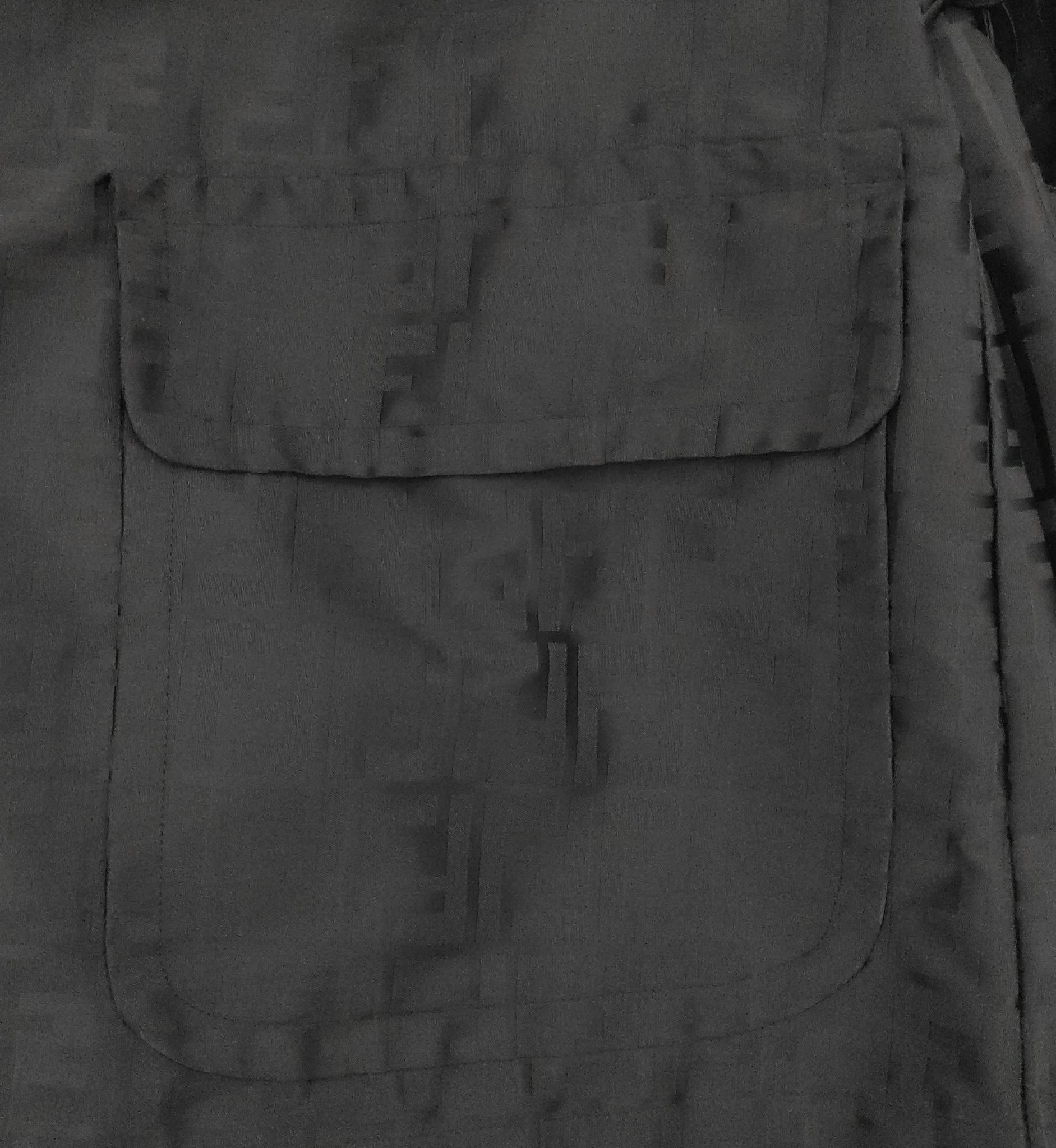 Fendi black monogram trench coat 1990s For Sale 3