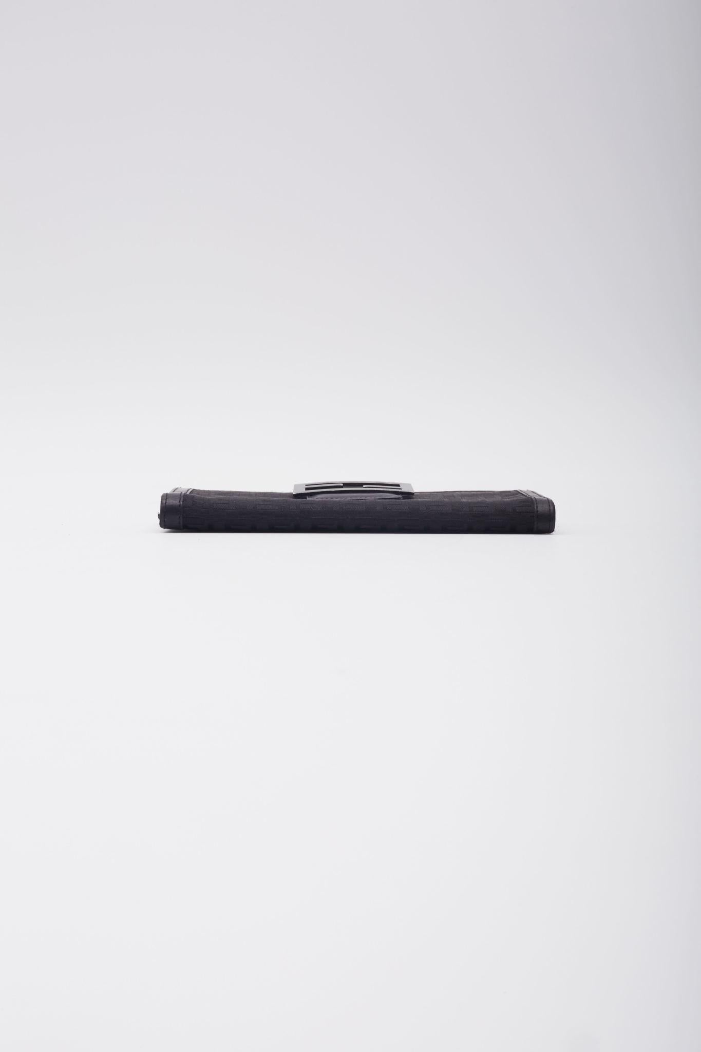 Women's Fendi Black Monogram Zucca Fold Wallet 8m0032