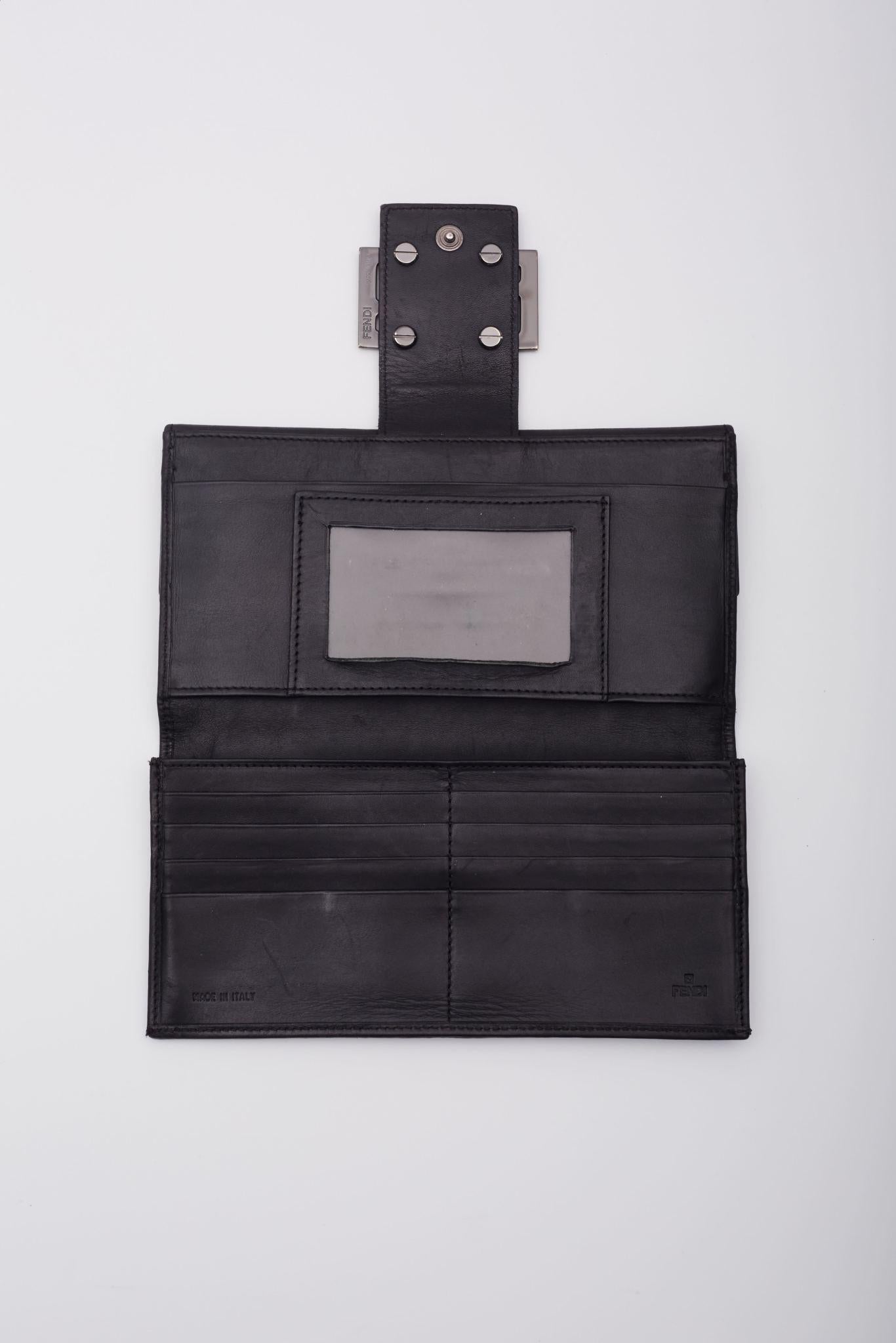 Fendi Black Monogram Zucca Fold Wallet 8m0032 2