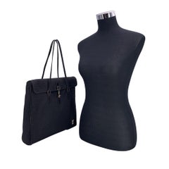 Fendi Black Monogram Zucchino Canvas Tote Shopping Bag