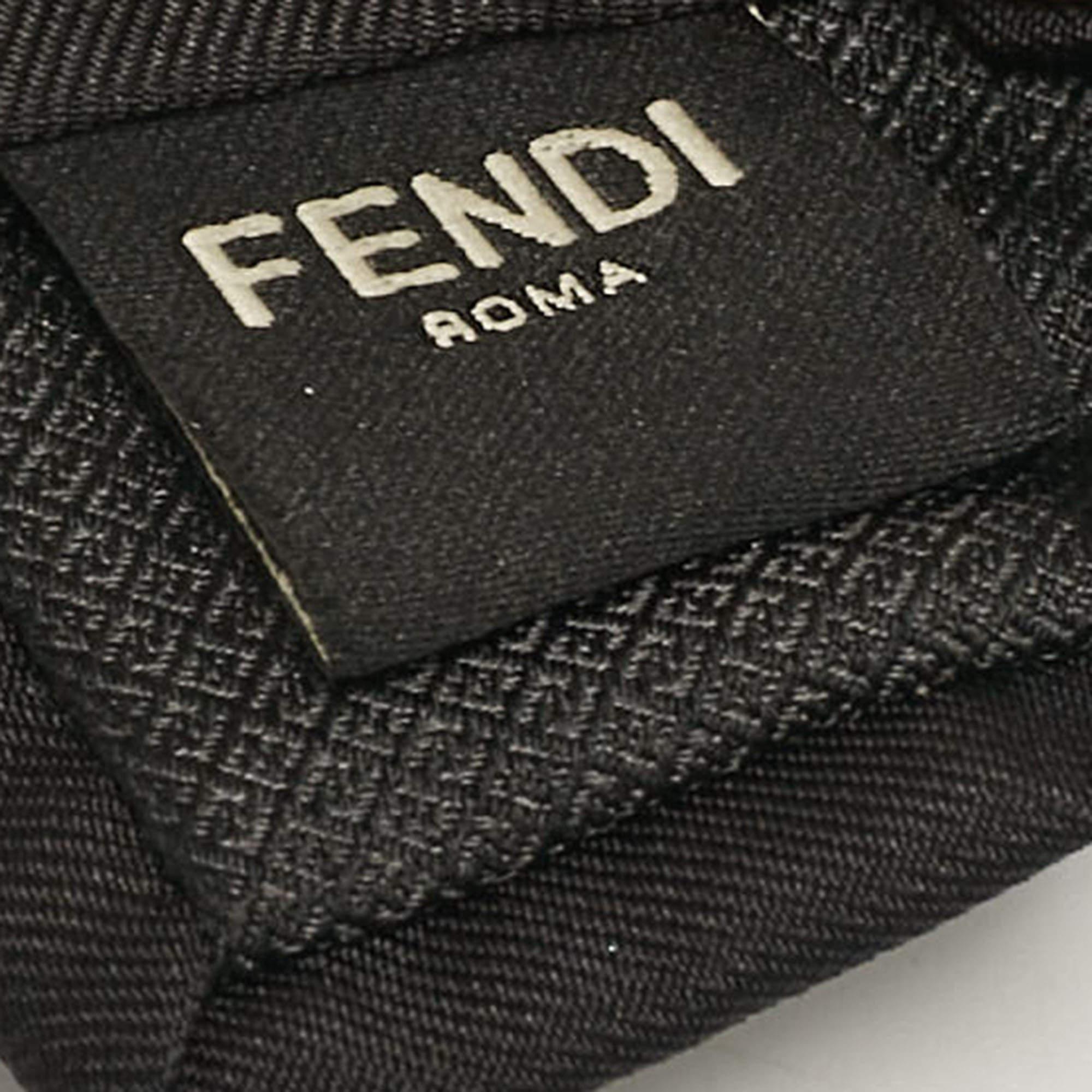 Fendi Black Monster Eye Embellished Silk Tie In Excellent Condition In Dubai, Al Qouz 2