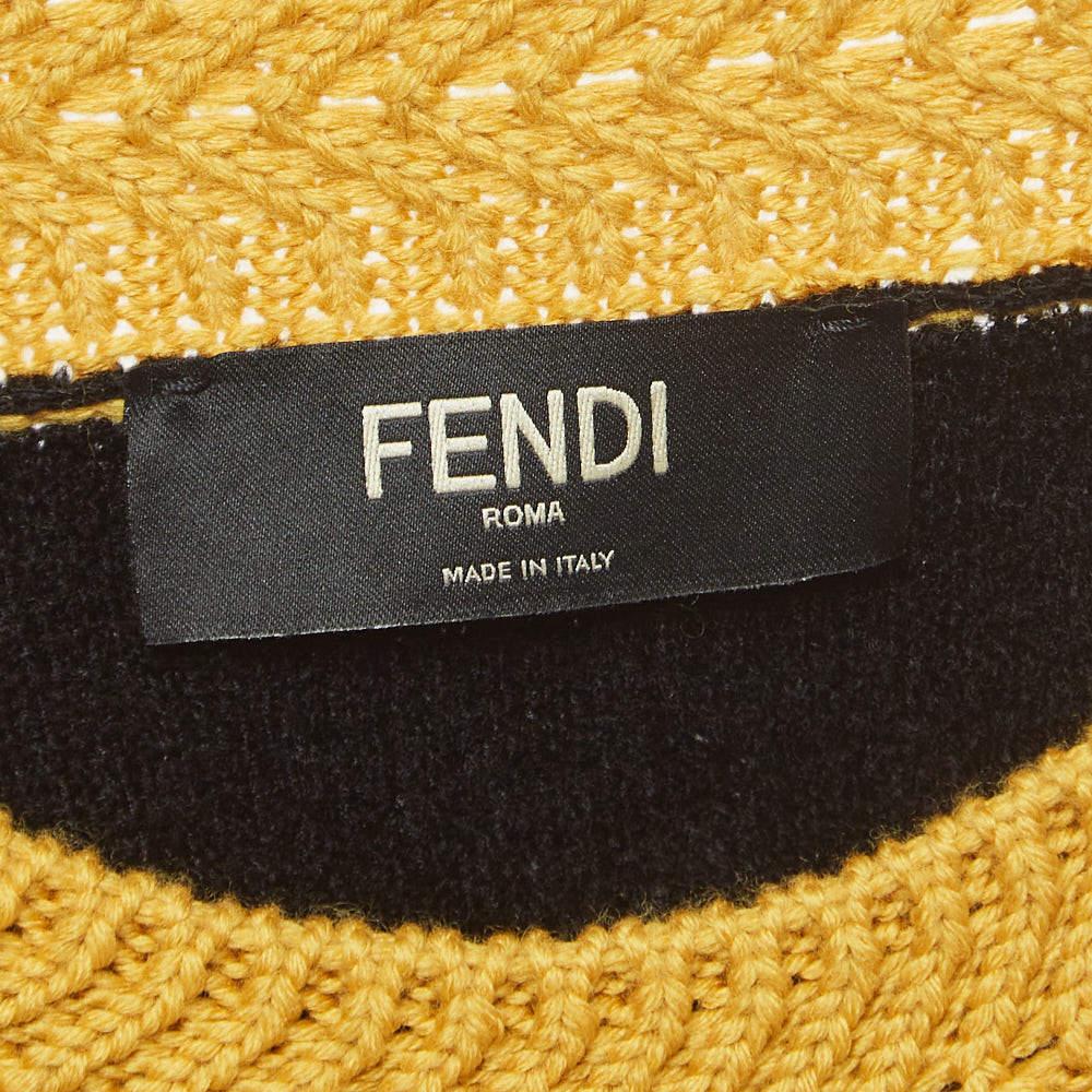 Fendi Black/Multicolor Knit Sweater L For Sale 1