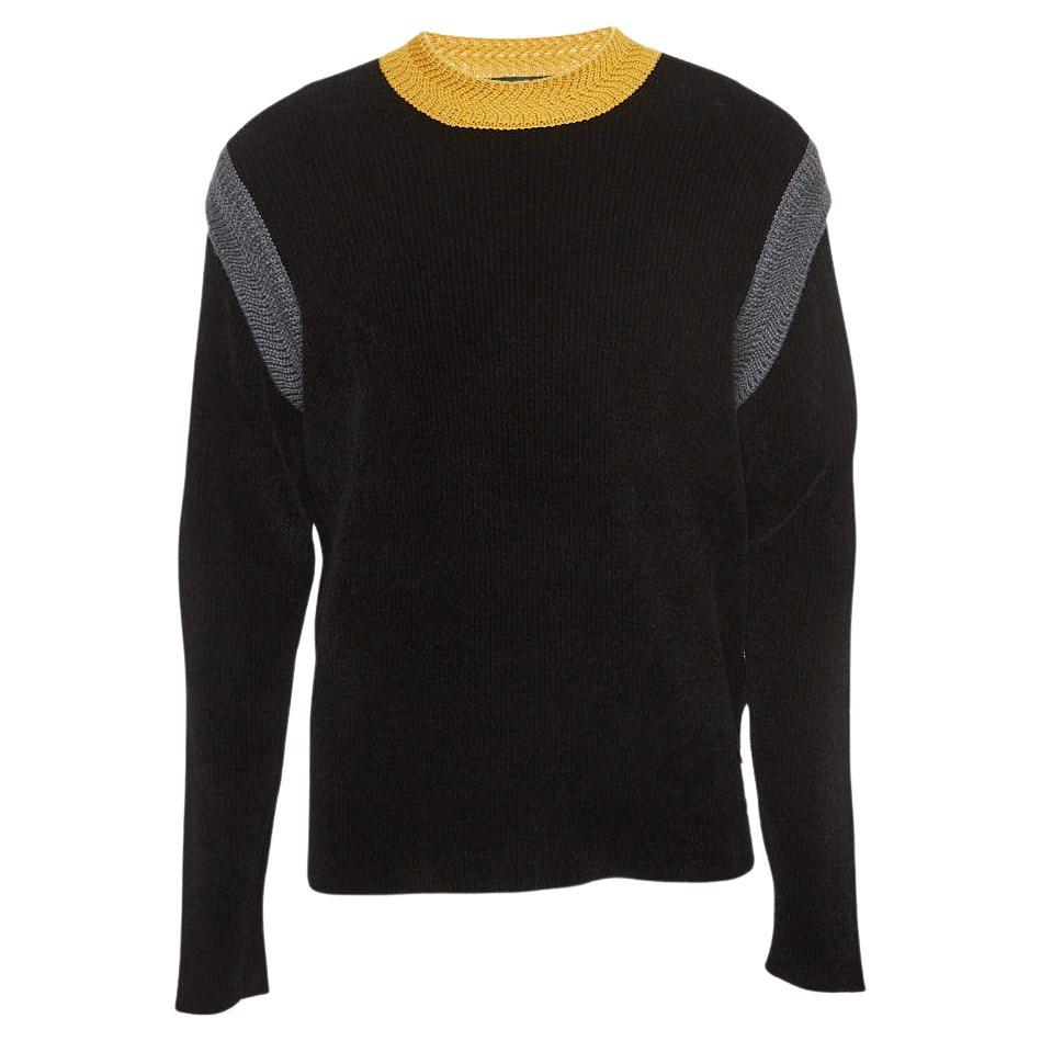 Fendi Black/Multicolor Knit Sweater L For Sale