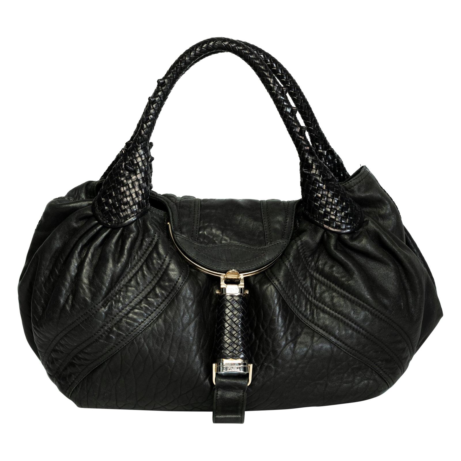 Fendi Black Nappa Leather Spy Bag