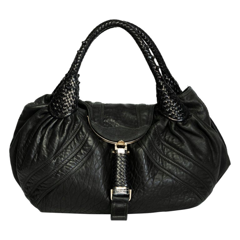 Fendi Black Nappa Leather Spy Bag at 1stDibs | fendi spy bag black, black  fendi spy bag, fendi first braided bag