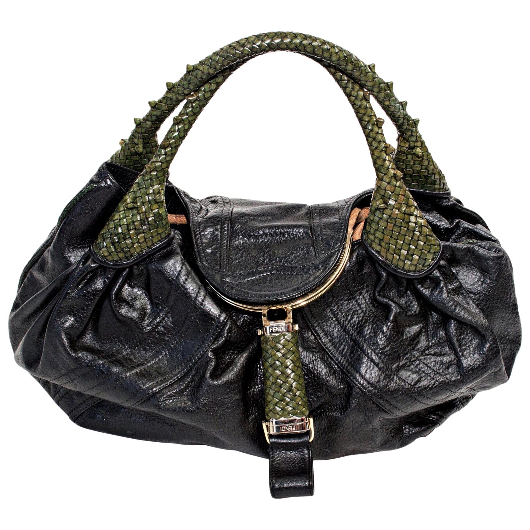 Fendi Black Nappa Leather Spy Bag For Sale at 1stDibs | fendi spy bag  original price, spy bag fendi, fendi nappa leather spy bag