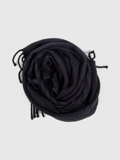 Fendi Black & Navy Wool Scarf