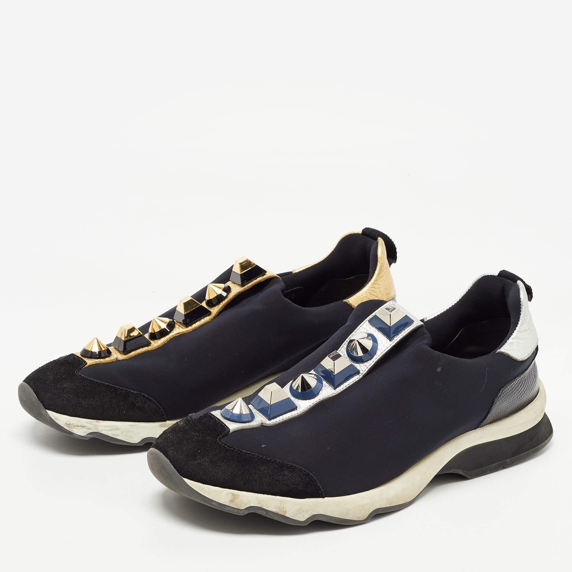 Celebrating the fusion of sporty silhouettes and luxury fashion  these Fendi sneakers are absolutely worth the splurge. They are laceless and so well crafted with quality materials in a slip on style. Fully equipped to give you the best experience 