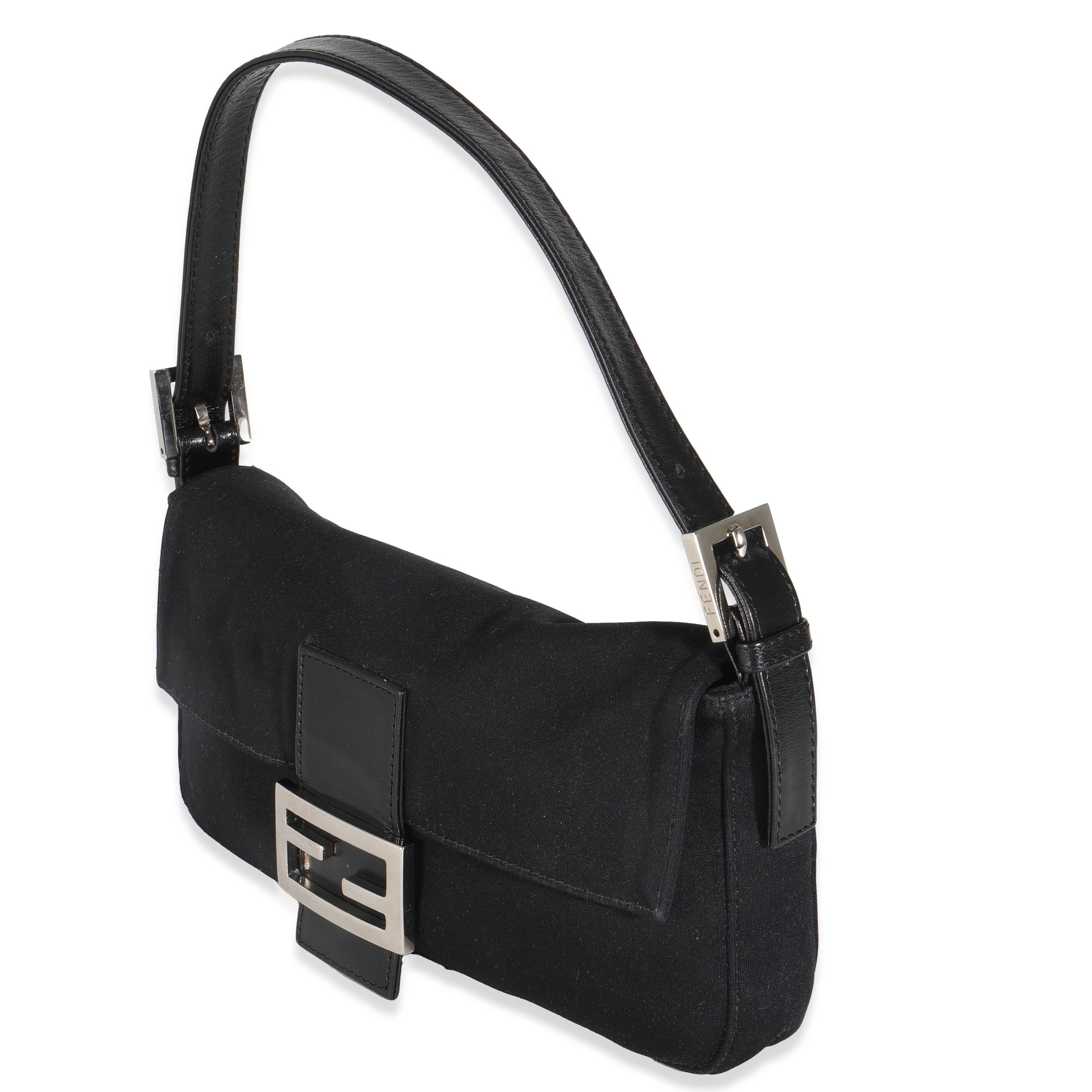 Women's or Men's Fendi Black Neoprene Baguette Bag