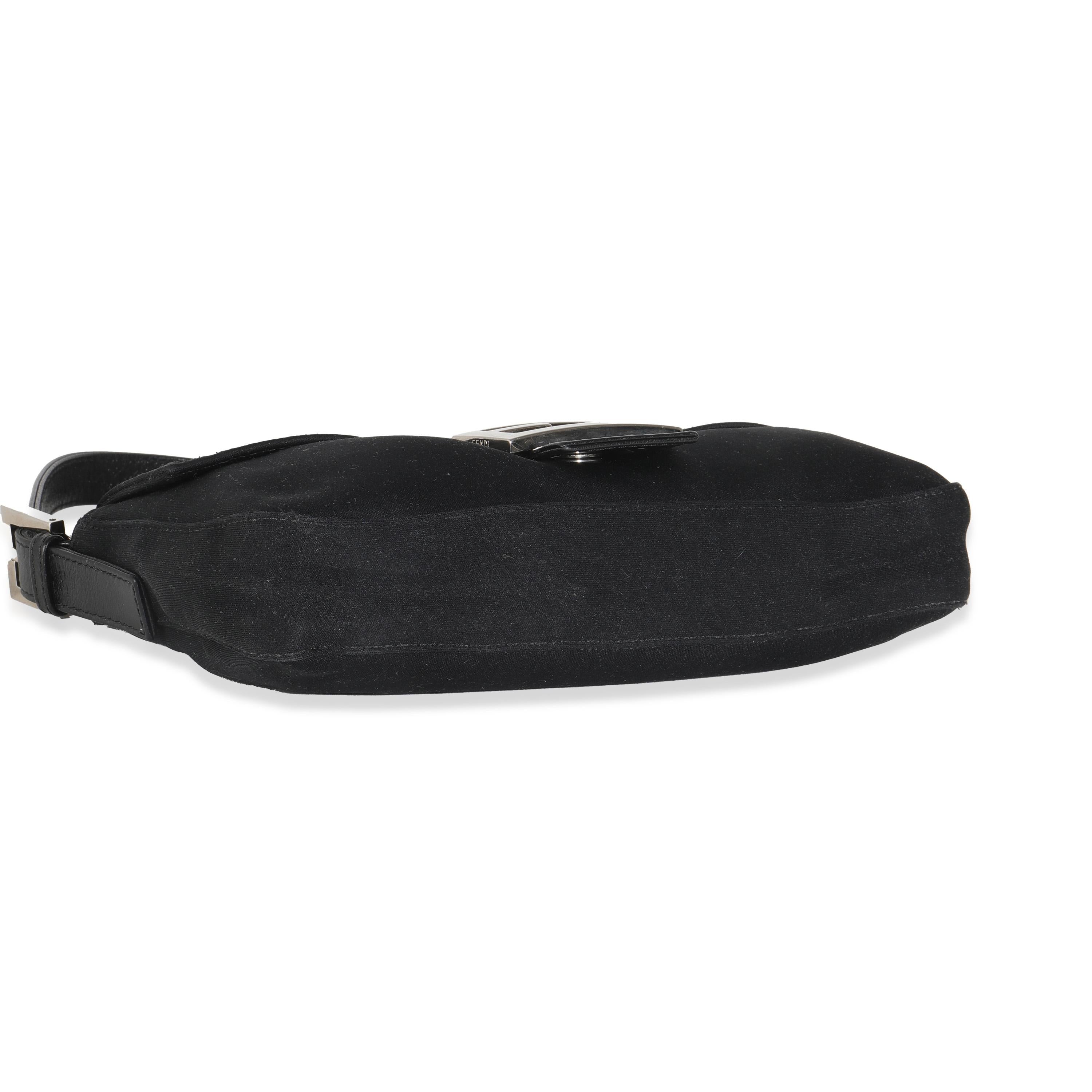Fendi Black Neoprene Baguette Bag 2