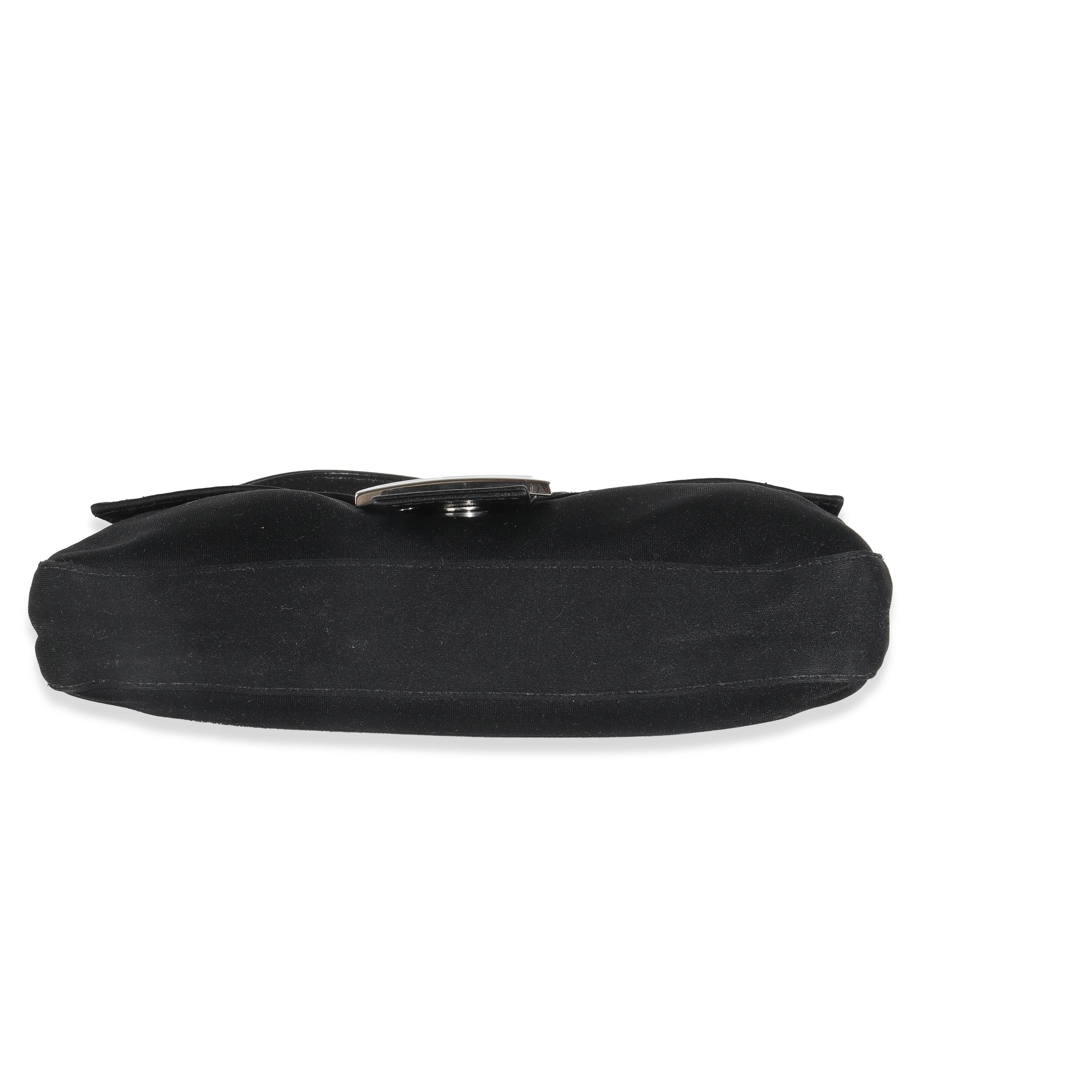 Fendi Black Neoprene Baguette Bag 3