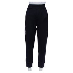 Fendi Black Neoprene Logo Print Track Pants M