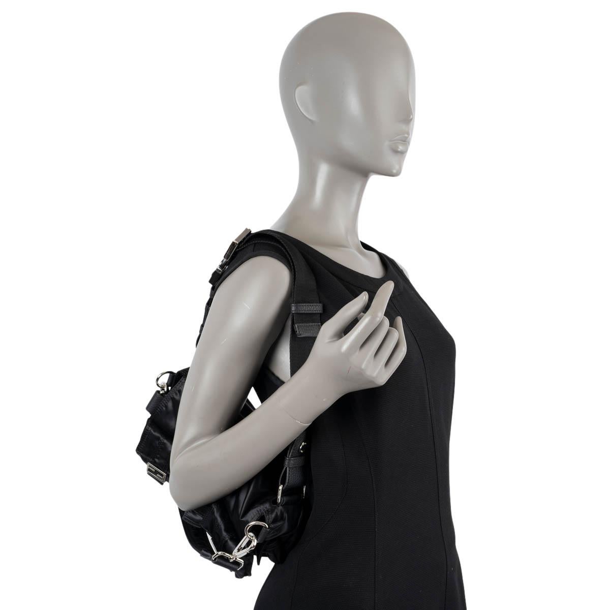FENDI black nylon 2023 with ANNIVERSARY MULTIPOCKET BAGUETTE Bag For Sale 3