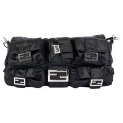 FENDI black nylon 2023 with ANNIVERSARY MULTIPOCKET BAGUETTE Bag