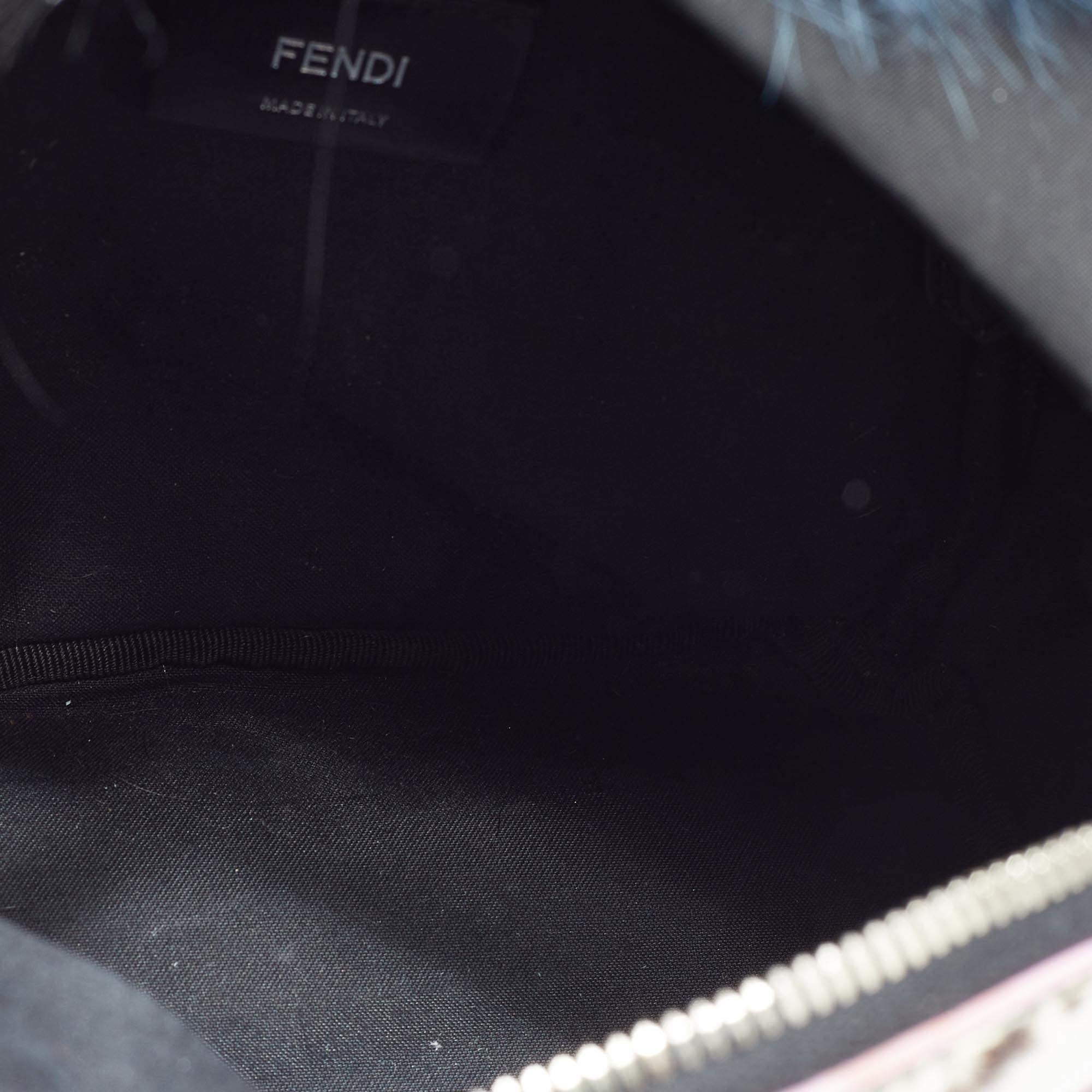 Fendi Black Nylon and Leather Mini Monster Eye Backpack 7
