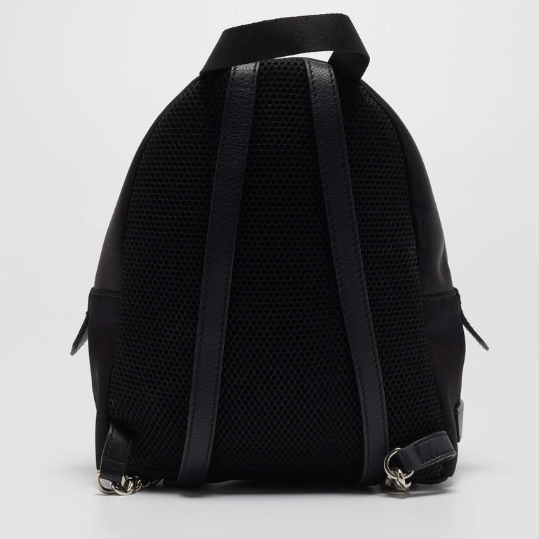 Fendi Black Nylon and Shearling Mini Dolce Lightbulb  display picture 1