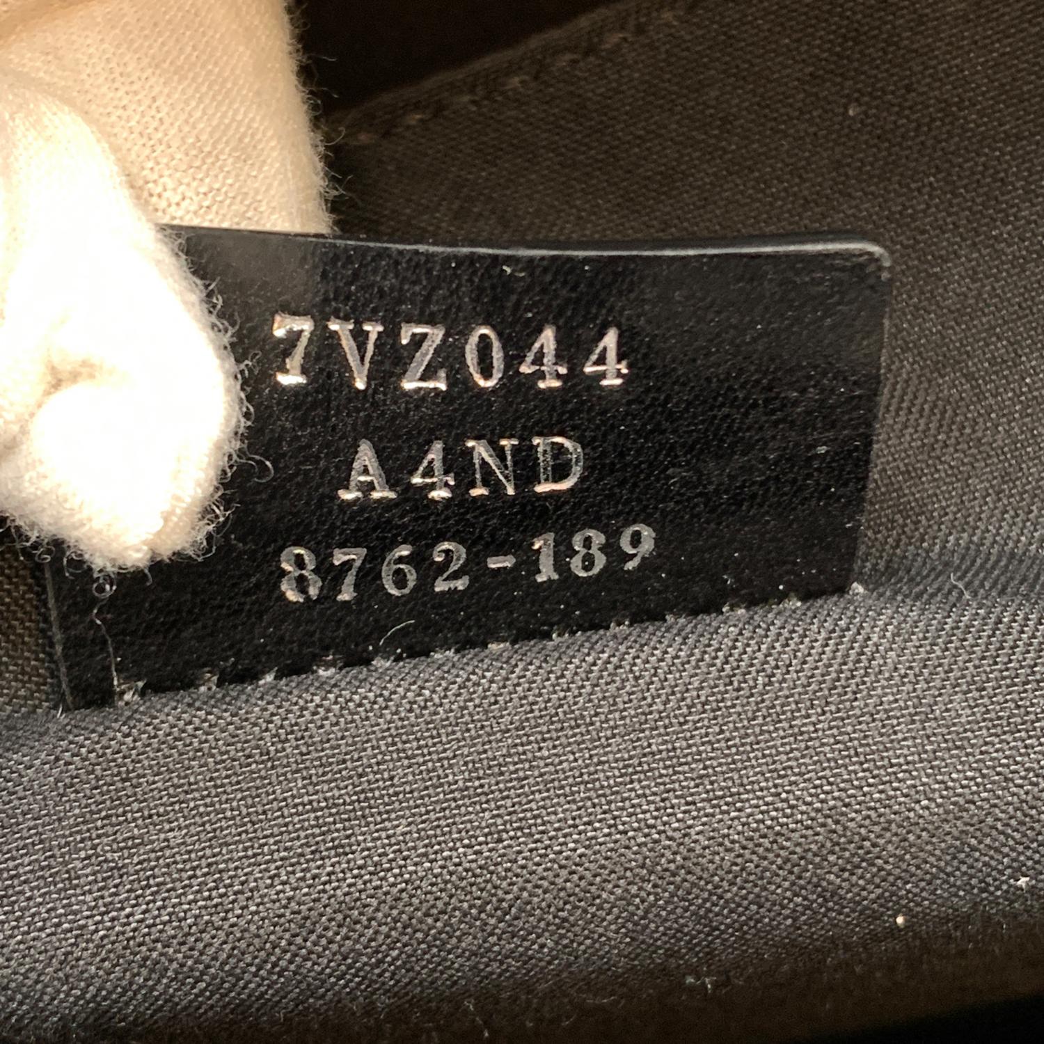 Fendi Santander-Rucksack aus schwarzem Nylon und Segeltuch mit Zucca-Besatz 3