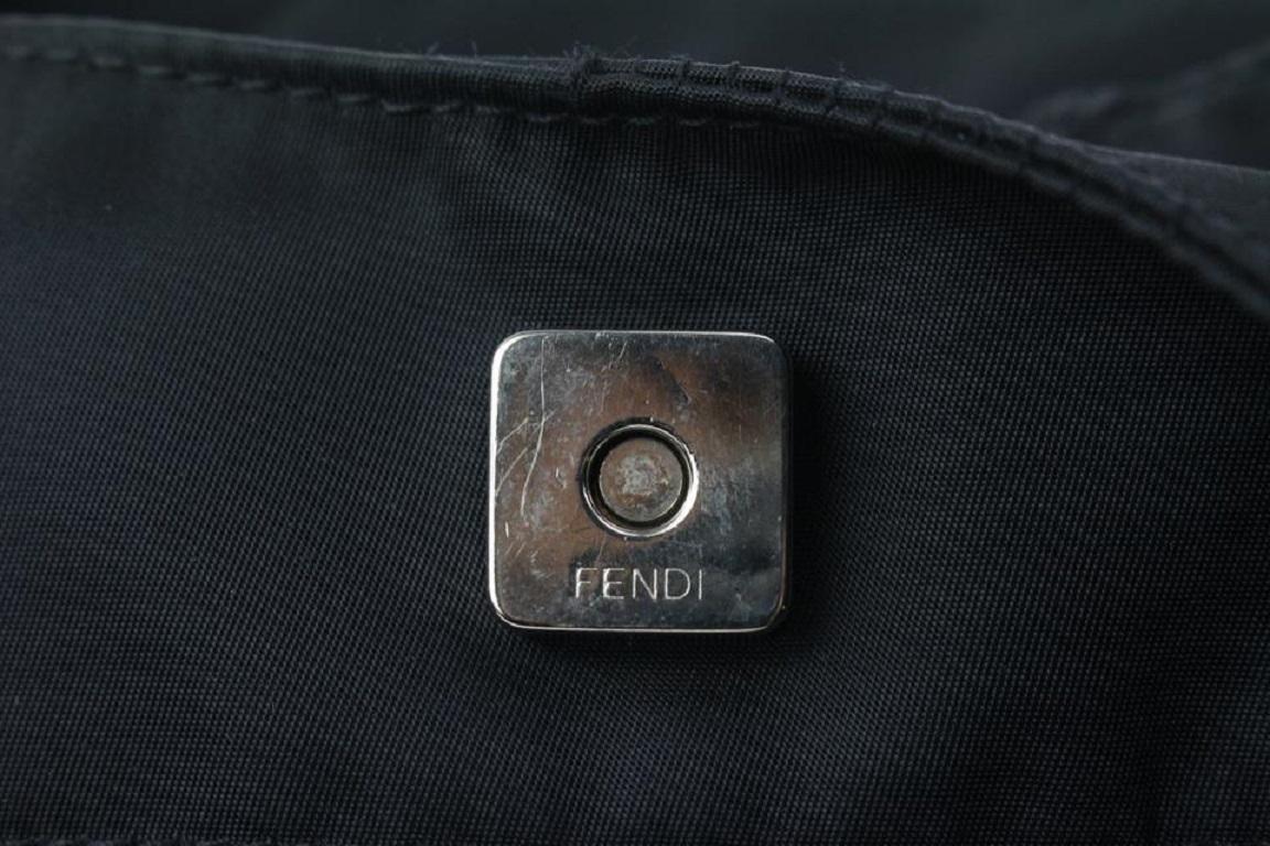 Fendi Black Nylon FF Logo Hobo Bag 93ff3 8