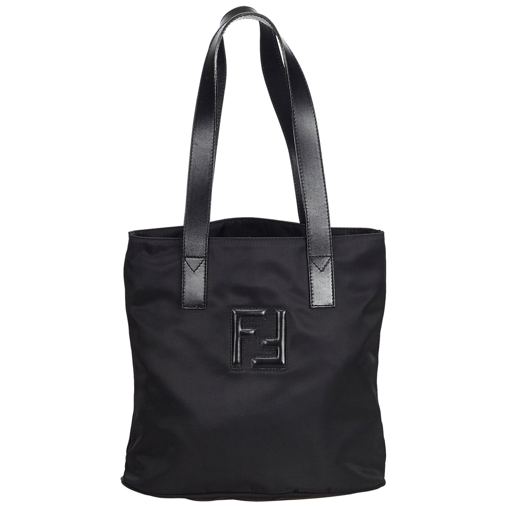 Fendi Black Nylon Tote Bag